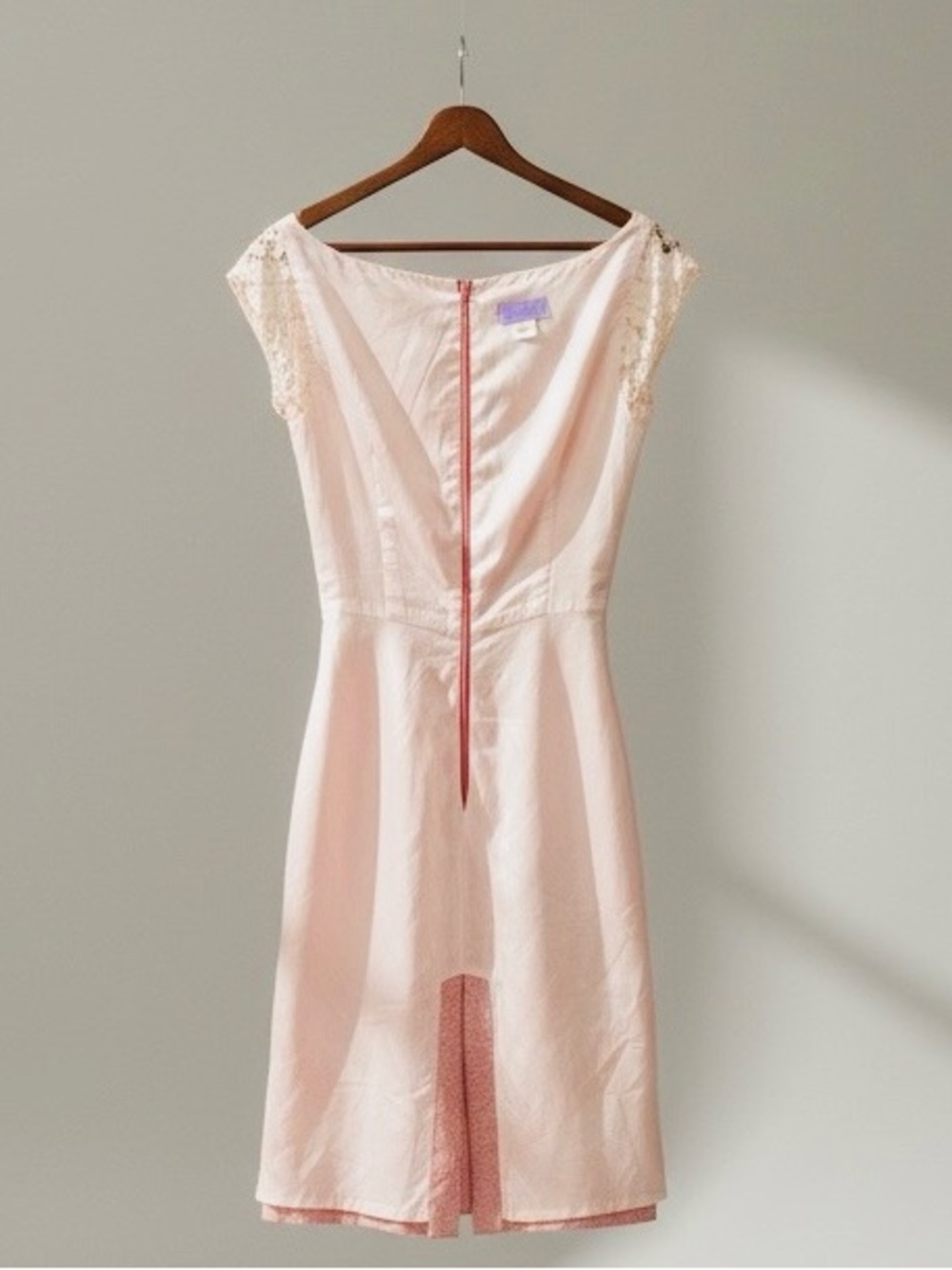 Calypso St. Barth Soft Pink Lace-Trim Midi Dress - Picture 6 of 6